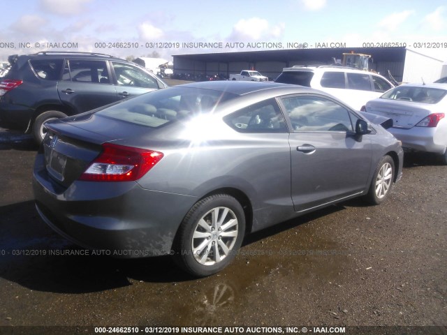 2HGFG3B09CH514936 - 2012 HONDA CIVIC EXL GRAY photo 4