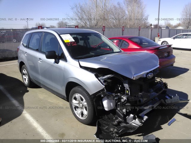 JF2SJAAC8JH604307 - 2018 SUBARU FORESTER 2.5I SILVER photo 1