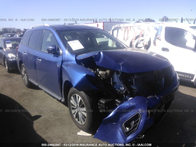5N1DR2MN5JC612943 - 2018 NISSAN PATHFINDER S/SV/SL/PLATINUM BLUE photo 1