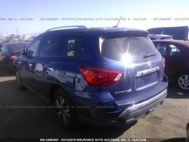 5N1DR2MN5JC612943 - 2018 NISSAN PATHFINDER S/SV/SL/PLATINUM BLUE photo 3