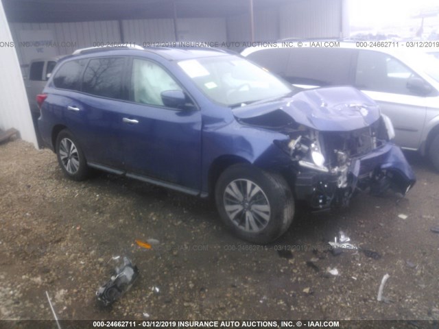 5N1DR2MN2HC679073 - 2017 NISSAN PATHFINDER S/SV/SL/PLATINUM BLUE photo 1