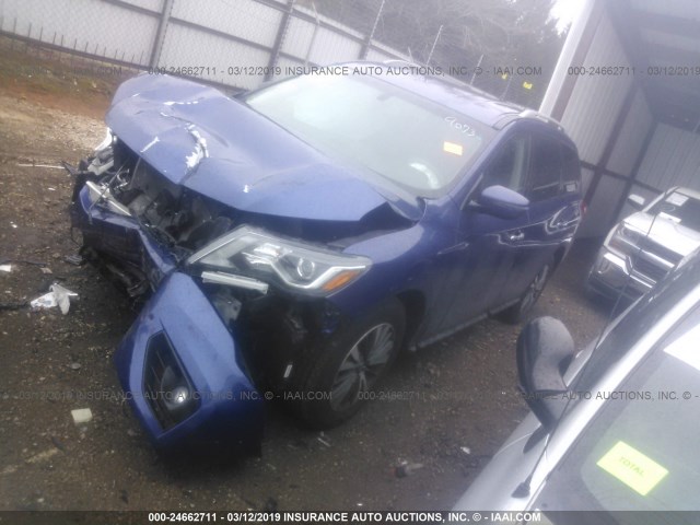 5N1DR2MN2HC679073 - 2017 NISSAN PATHFINDER S/SV/SL/PLATINUM BLUE photo 2