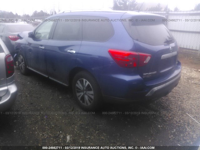 5N1DR2MN2HC679073 - 2017 NISSAN PATHFINDER S/SV/SL/PLATINUM BLUE photo 3