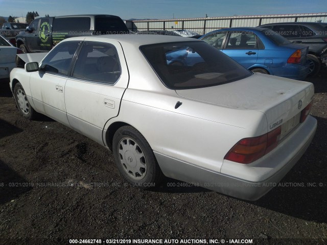 JT8UF22E9S0020222 - 1995 LEXUS LS 400 WHITE photo 3