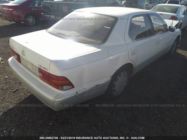 JT8UF22E9S0020222 - 1995 LEXUS LS 400 WHITE photo 4