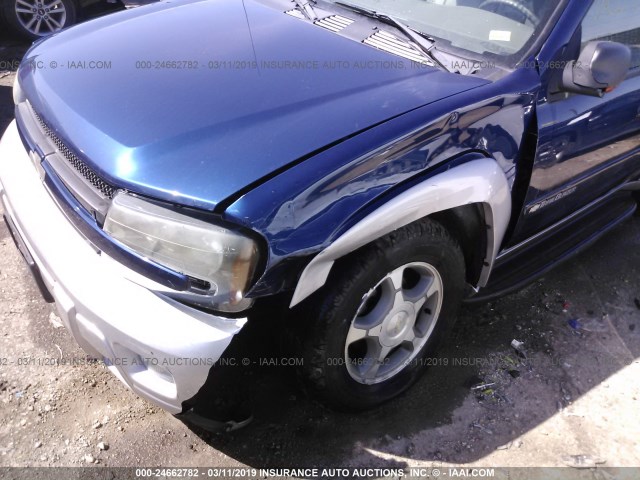 1GNDT13S542414632 - 2004 CHEVROLET TRAILBLAZER LS/LT BLUE photo 6