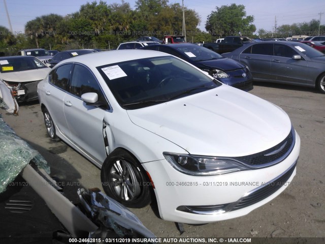 1C3CCCAB3FN744441 - 2015 CHRYSLER 200 LIMITED WHITE photo 1