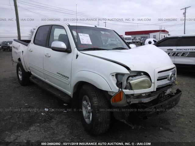 5TBDT44126S519374 - 2006 TOYOTA TUNDRA DOUBLE CAB SR5 WHITE photo 1