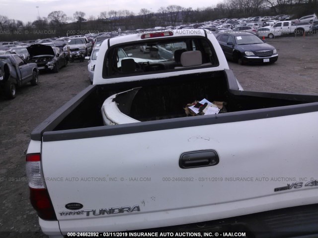 5TBDT44126S519374 - 2006 TOYOTA TUNDRA DOUBLE CAB SR5 WHITE photo 8