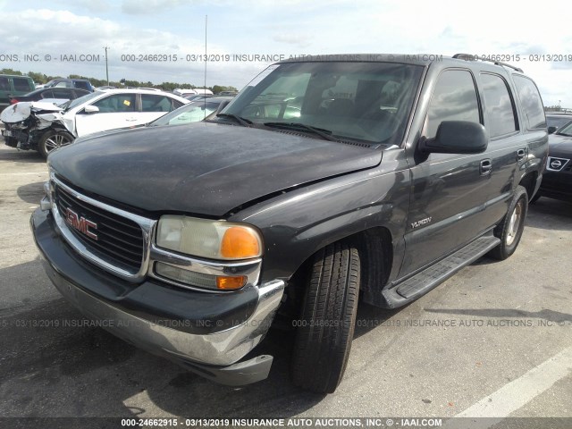 1GKEC13V33R278888 - 2003 GMC YUKON BLACK photo 2