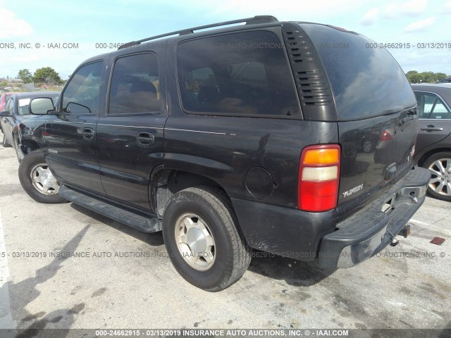 1GKEC13V33R278888 - 2003 GMC YUKON BLACK photo 3