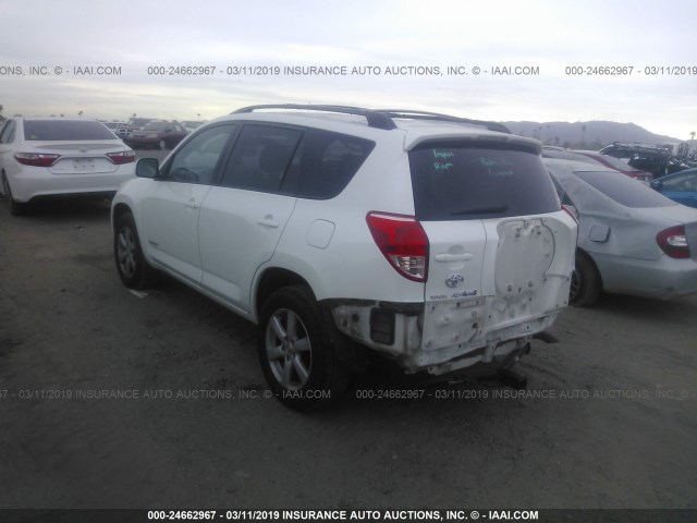 JTMBK34V075027853 - 2007 TOYOTA RAV4 LIMITED WHITE photo 3