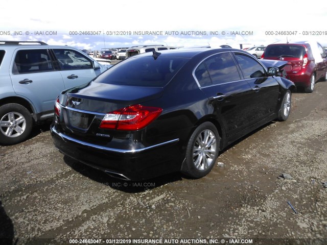 KMHGC4DD7DU257287 - 2013 HYUNDAI GENESIS 3.8L BLACK photo 4