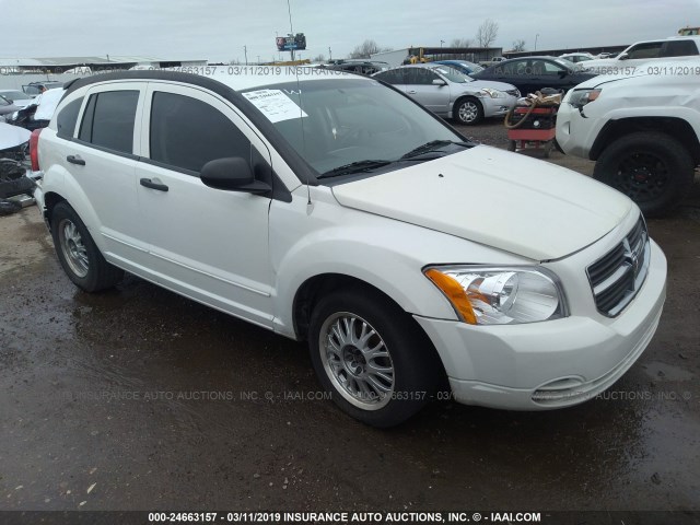 1B3HB48B07D385025 - 2007 DODGE CALIBER SXT WHITE photo 1