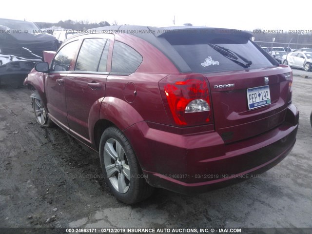 1B3CB3HA9AD643643 - 2010 DODGE CALIBER MAINSTREET RED photo 3