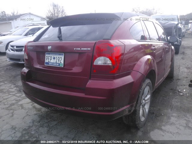 1B3CB3HA9AD643643 - 2010 DODGE CALIBER MAINSTREET RED photo 4