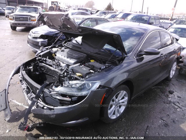 1C3CCCAB6GN137905 - 2016 CHRYSLER 200 LIMITED GRAY photo 2