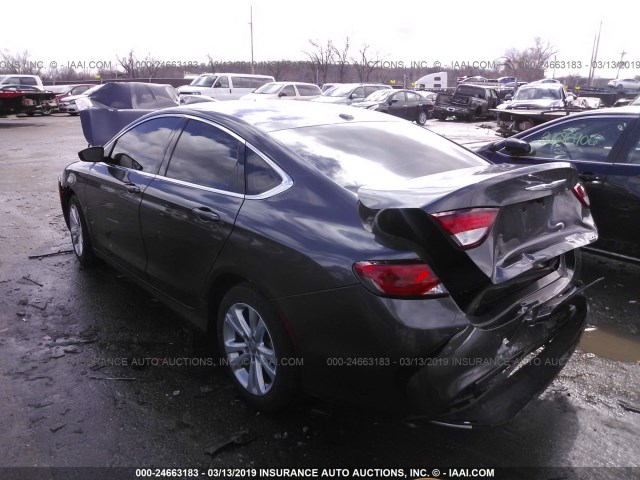 1C3CCCAB6GN137905 - 2016 CHRYSLER 200 LIMITED GRAY photo 3