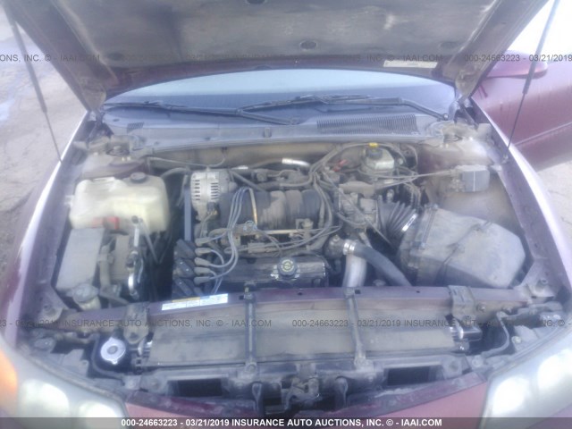 1G2HY54K7Y4204503 - 2000 PONTIAC BONNEVILLE SLE RED photo 10