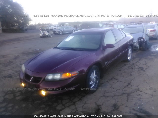 1G2HY54K7Y4204503 - 2000 PONTIAC BONNEVILLE SLE RED photo 2