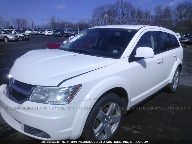 3D4GH57V79T590951 - 2009 DODGE JOURNEY SXT WHITE photo 2