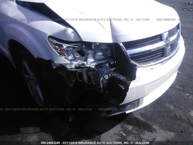 3D4GH57V79T590951 - 2009 DODGE JOURNEY SXT WHITE photo 6