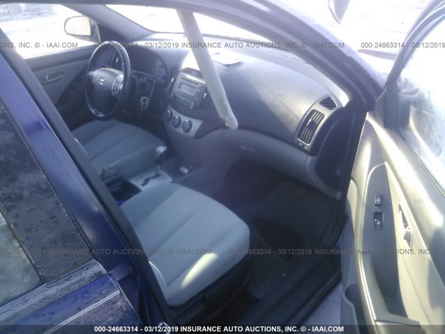 KMHDU46DX9U600601 - 2009 HYUNDAI ELANTRA GLS/SE Dark Blue photo 5