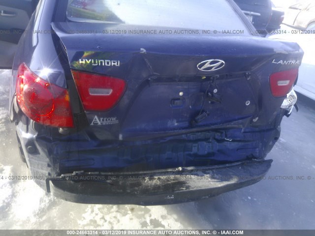 KMHDU46DX9U600601 - 2009 HYUNDAI ELANTRA GLS/SE Dark Blue photo 6