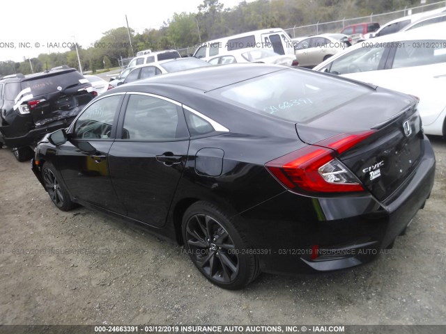 2HGFC2F81KH514093 - 2019 HONDA CIVIC SPORT BLACK photo 3