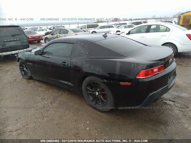 2G1FA1E35E9256737 - 2014 CHEVROLET CAMARO LS BLACK photo 3