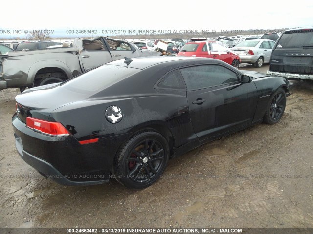 2G1FA1E35E9256737 - 2014 CHEVROLET CAMARO LS BLACK photo 4