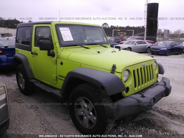 1C4AJWAG2DL511634 - 2013 JEEP WRANGLER SPORT GREEN photo 1