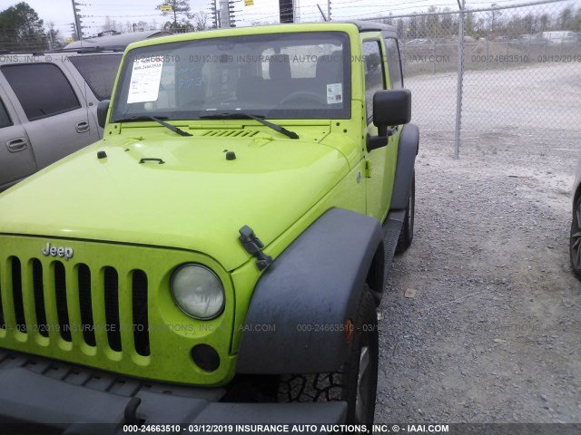 1C4AJWAG2DL511634 - 2013 JEEP WRANGLER SPORT GREEN photo 2