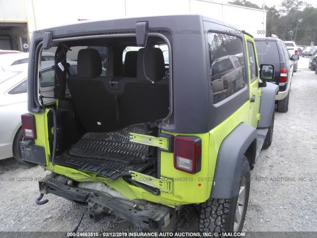 1C4AJWAG2DL511634 - 2013 JEEP WRANGLER SPORT GREEN photo 4