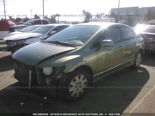 1HGFA46568L000064 - 2008 HONDA CIVIC GX GREEN photo 2