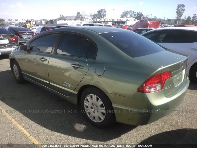 1HGFA46568L000064 - 2008 HONDA CIVIC GX GREEN photo 3