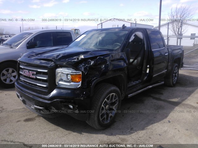 3GTU2VEC1FG276431 - 2015 GMC SIERRA K1500 SLT BLACK photo 2