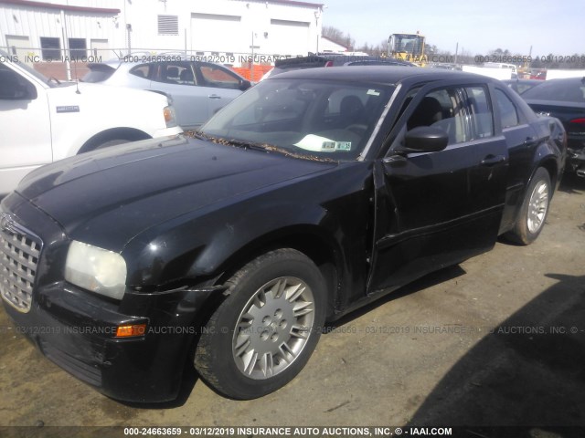 2C3KA43R26H272954 - 2006 CHRYSLER 300 BLACK photo 2