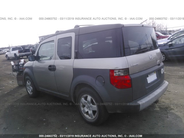 5J6YH28523L005768 - 2003 HONDA ELEMENT EX GRAY photo 3