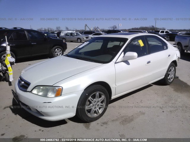 19UUA56731A029909 - 2001 ACURA 3.2TL WHITE photo 2