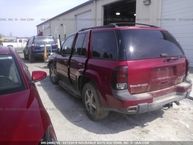 1GNDS13S042419577 - 2004 CHEVROLET TRAILBLAZER LS/LT RED photo 3