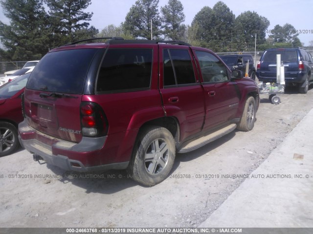 1GNDS13S042419577 - 2004 CHEVROLET TRAILBLAZER LS/LT RED photo 4