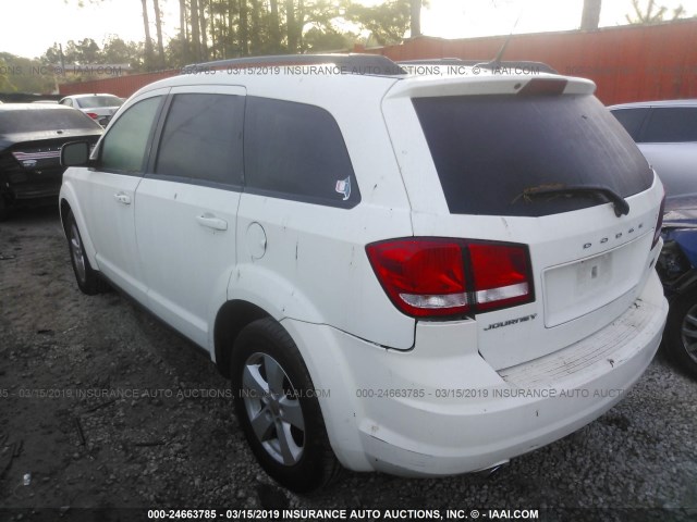 3D4PG1FG8BT523537 - 2011 DODGE JOURNEY MAINSTREET WHITE photo 3