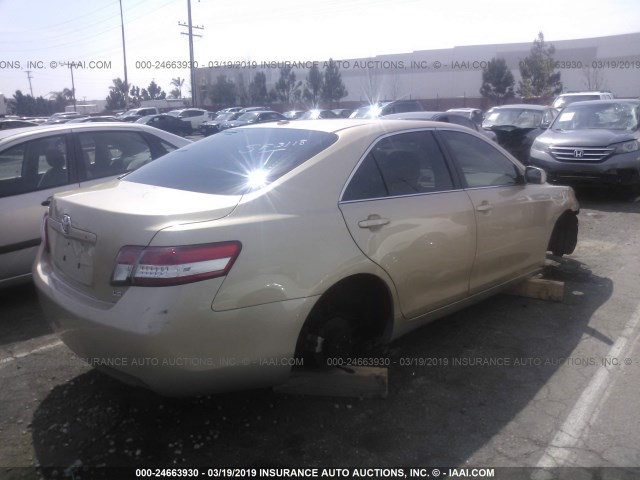 4T1BF3EK6BU718100 - 2011 TOYOTA CAMRY SE/LE/XLE GOLD photo 4