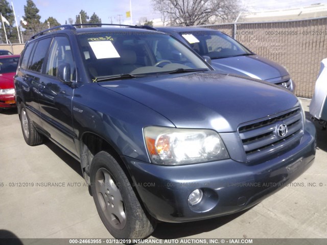 JTEEP21A660137811 - 2006 TOYOTA HIGHLANDER LIMITED Light Blue photo 1