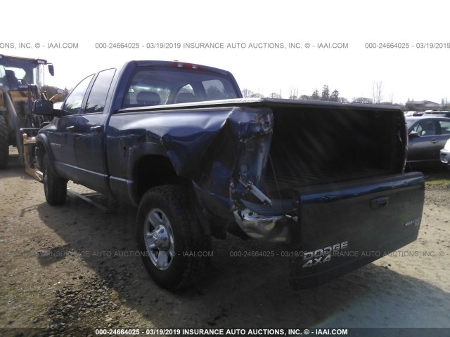 3D7KU28C64G283468 - 2004 DODGE RAM 2500 ST/SLT BLUE photo 3