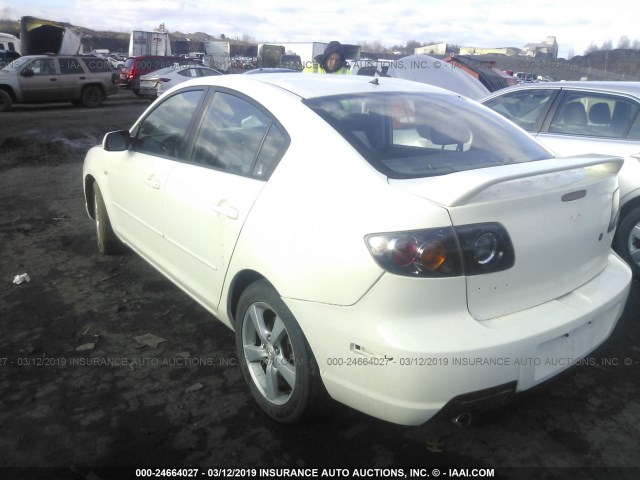 JM1BK324261422200 - 2006 MAZDA 3 S WHITE photo 3