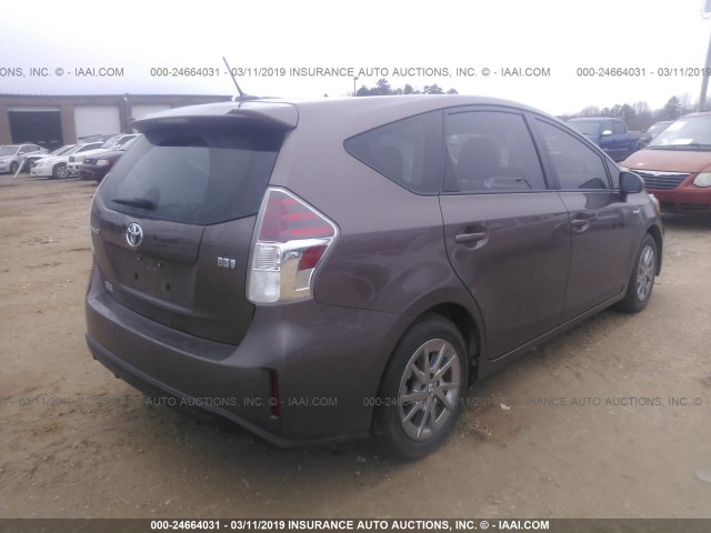 JTDZN3EU0HJ070657 - 2017 TOYOTA PRIUS V SILVER photo 4