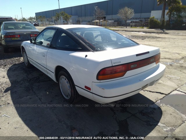 JN1MS36P9MW027429 - 1991 NISSAN 240SX LE/SE WHITE photo 3