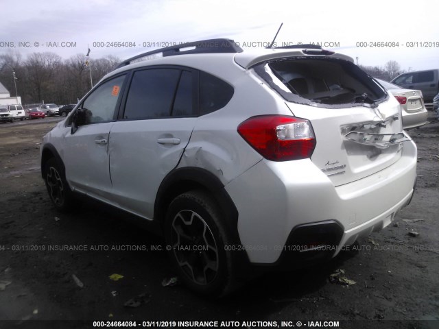 JF2GPACC9E8317209 - 2014 SUBARU XV CROSSTREK 2.0 PREMIUM WHITE photo 3